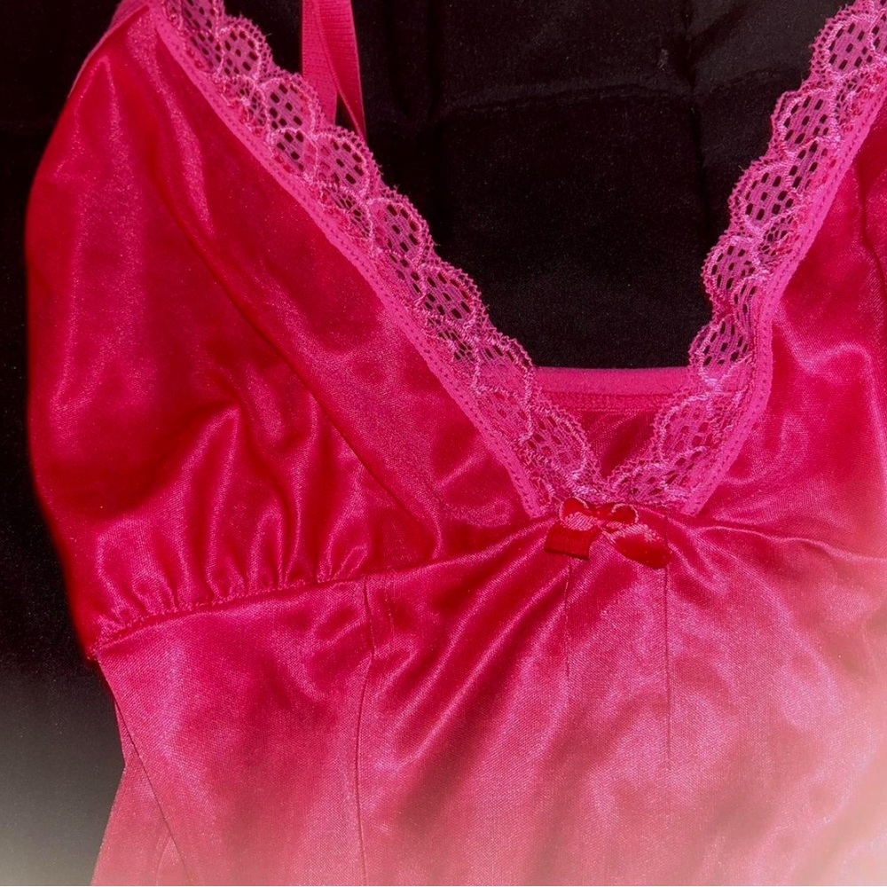 hot pink silk babydoll dress w/ bow *•💋
